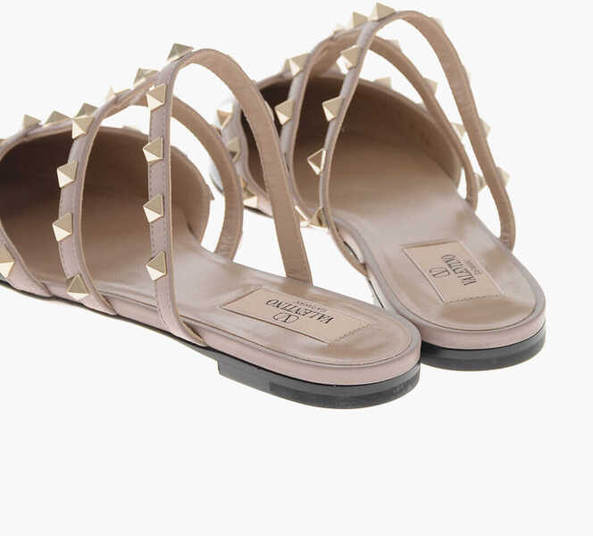 Papuci Valentino Garavani Patent Leather Mules Rock With Studs Black Femei (BM 19766663) 2