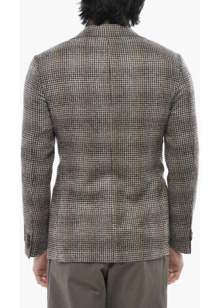 Sacouri elegante CORNELIANI Cc Collection Two-Button Virgin Wool And Silk Jacket With Do Beige Barbati (BM 19766672) 2