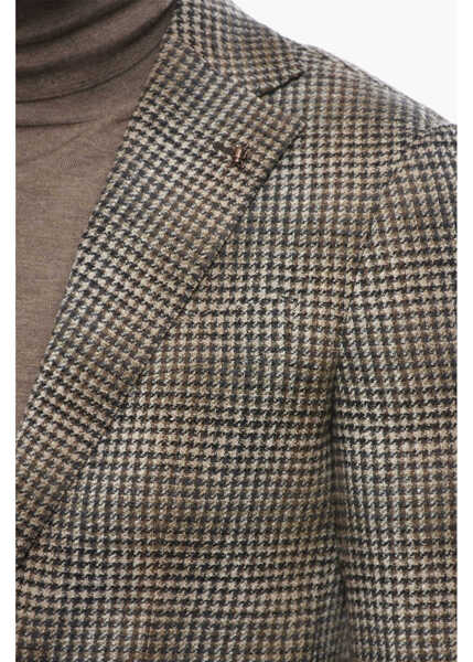 Sacouri elegante CORNELIANI Cc Collection Two-Button Virgin Wool And Silk Jacket With Do Beige Barbati (BM 19766672) 3