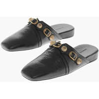 Papuci Hammered Patent Leather Mules Cosy With Studs Femei