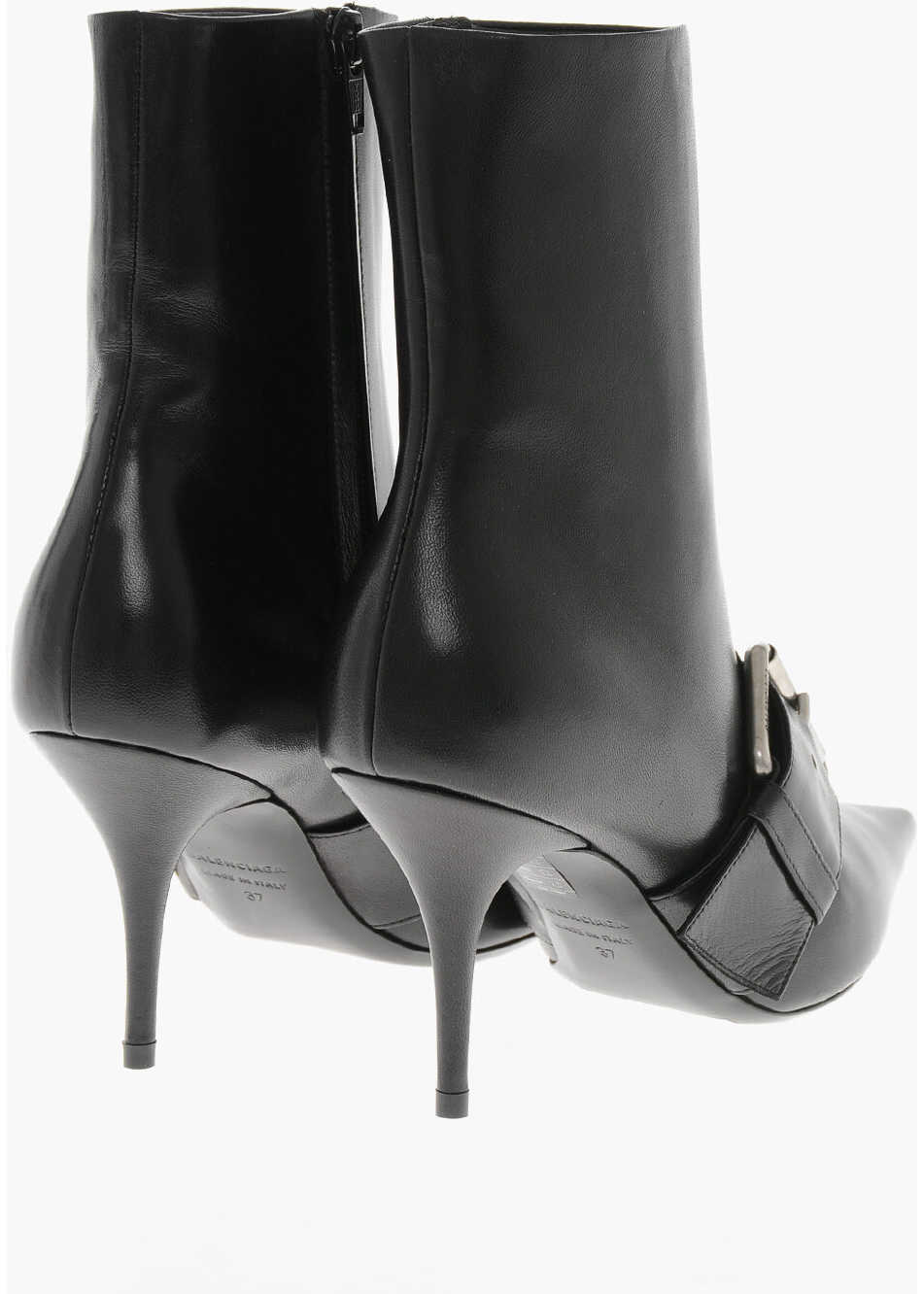 Botine Balenciaga Leather Ankle Boots Belt With Buckle 8Cm Black Femei (BM 19766678) 2