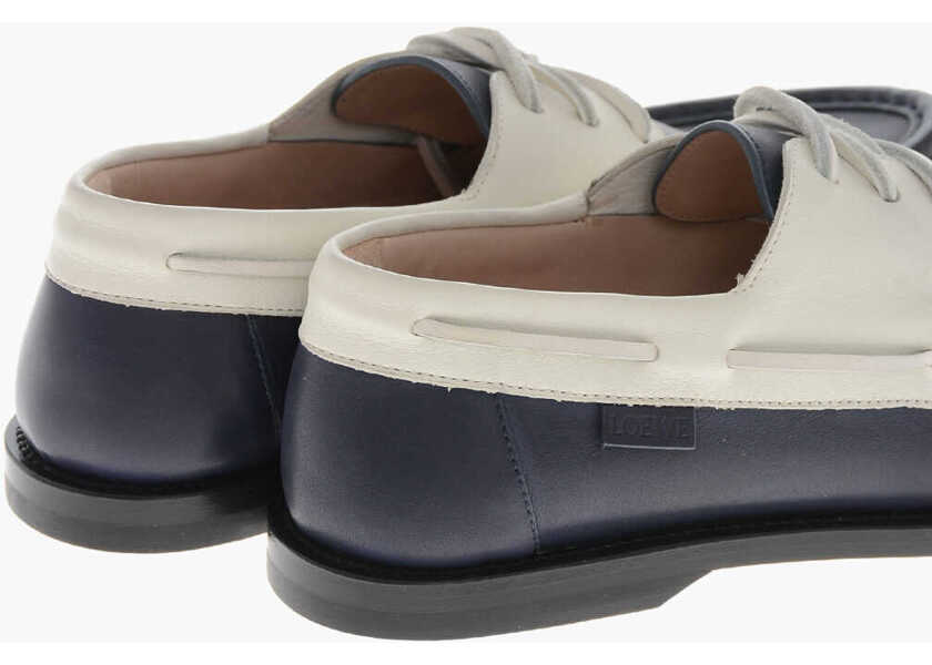 Pantofi Oxford Loewe Bicolor Leather Lace-Up Shoes Blue Femei (BM 19766696) 2