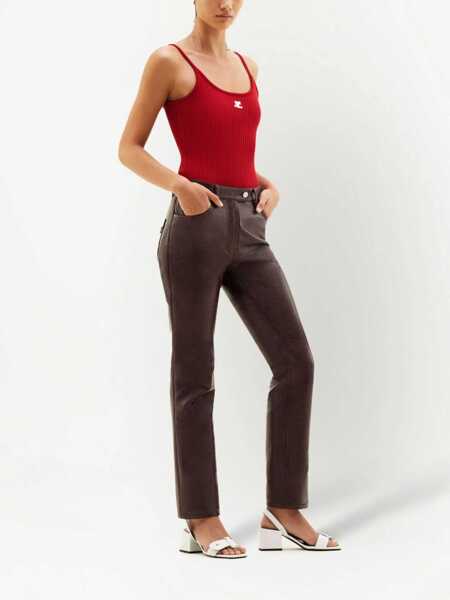 Bluze COURRGES Reedition Knit Tank Top RED Femei (BM 19766801) 3