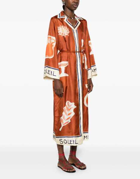 Rochii ALEMAIS Soleil dAmour silk Shirtdress RUST Femei (BM 19766819) 3