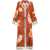 ALEMAIS Soleil d&rsquo;Amour silk Shirtdress RUST