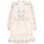 ZIMMERMANN Patience plunge Mini Dress CREAM-PURPLEROSE