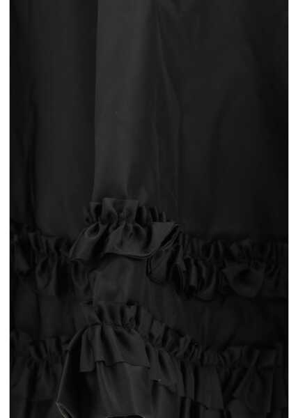 Fuste Ganni Duchesse Nylon Mini Frill Skirt BLACK Femei (BM 19766840) 3