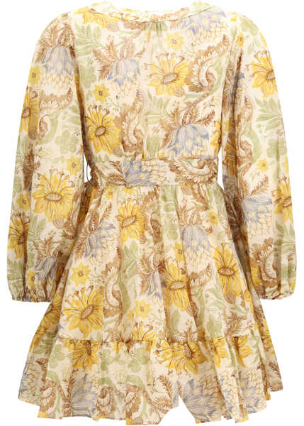 Rochii ZIMMERMANN Daylight wrap mini Dress STAMP-FLORAL-CREAM Femei (BM 19766843) 2