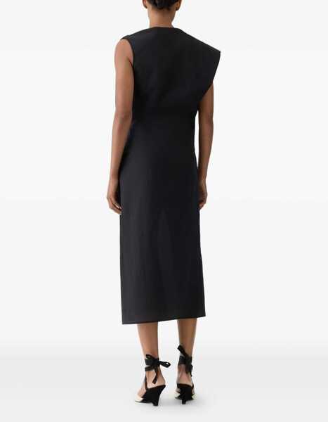 Rochii JACQUEMUS Drapped midi Dress BLACK Femei (BM 19768199) 3