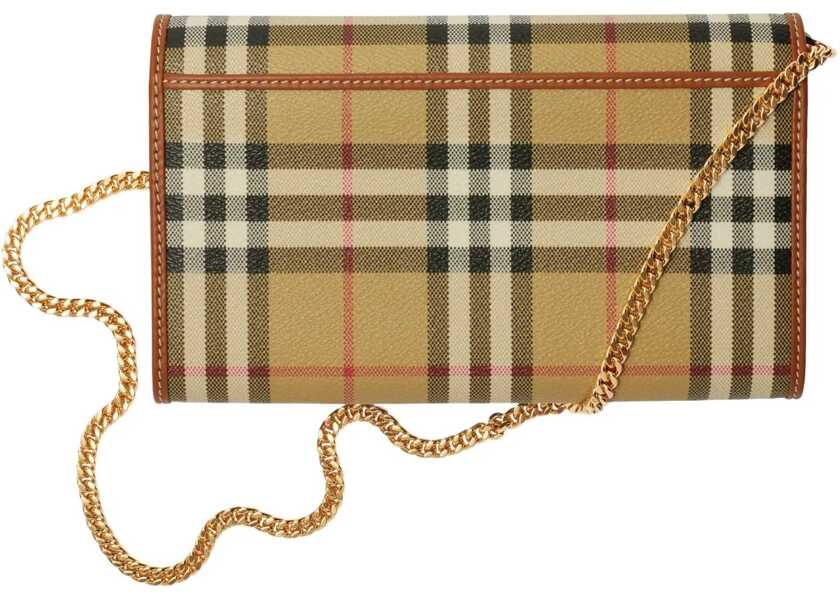 Portofele Burberry Chain Wallet VNTG CHK/BRIAR BROWN Femei (BM 19768205) 4