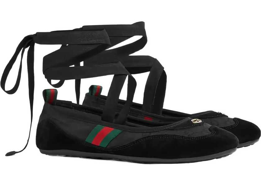 Balerini Gucci Shift Ballerinas BL/BL/BL/VRV/BL/VRV Femei (BM 19768214) 2