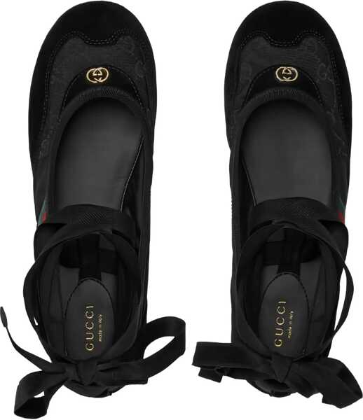 Balerini Gucci Shift Ballerinas BL/BL/BL/VRV/BL/VRV Femei (BM 19768214) 5