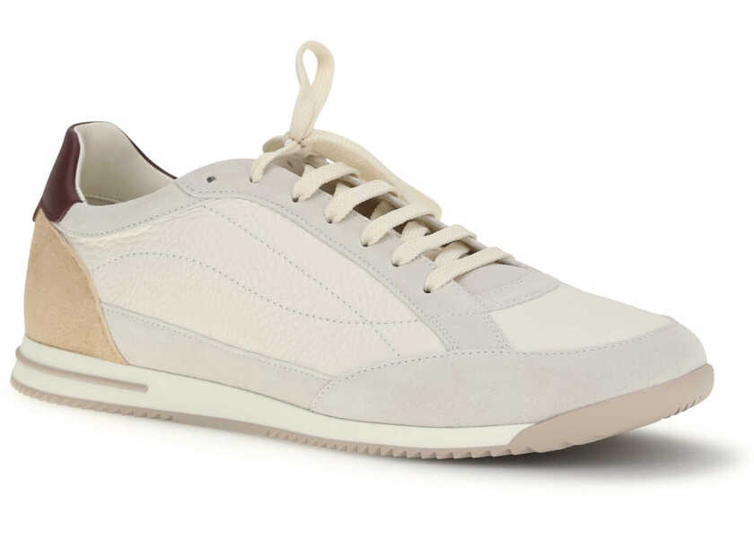 Sneakers Brunello Cucinelli Deer and suede Sneakers BUTTERBIANCONATURALEBACCANERA Barbati (BM 19768238) 2