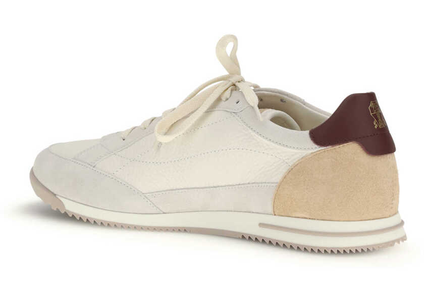 Sneakers Brunello Cucinelli Deer and suede Sneakers BUTTERBIANCONATURALEBACCANERA Barbati (BM 19768238) 3