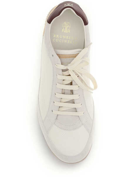 Sneakers Brunello Cucinelli Deer and suede Sneakers BUTTERBIANCONATURALEBACCANERA Barbati (BM 19768238) 4