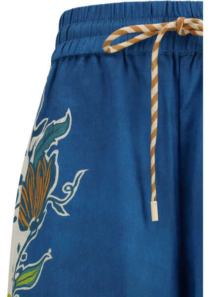 Pantaloni casual ALEMAIS Luda Pants BLUE Femei (BM 19768244) 3