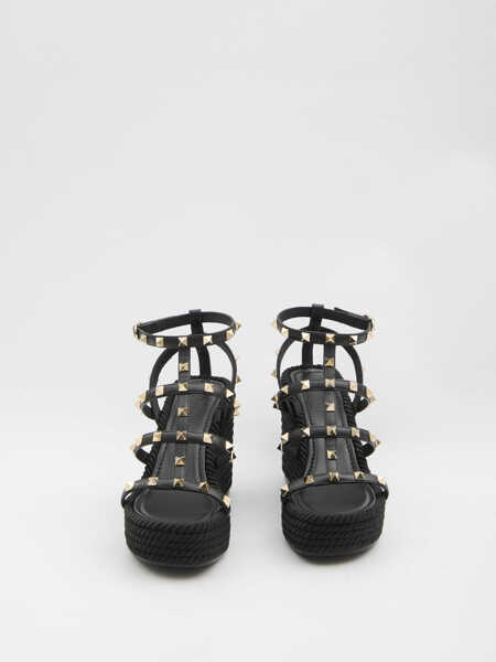 Sandale Valentino Garavani Rockstud Wedge Sandal BLACK Femei (BM 19768604) 5