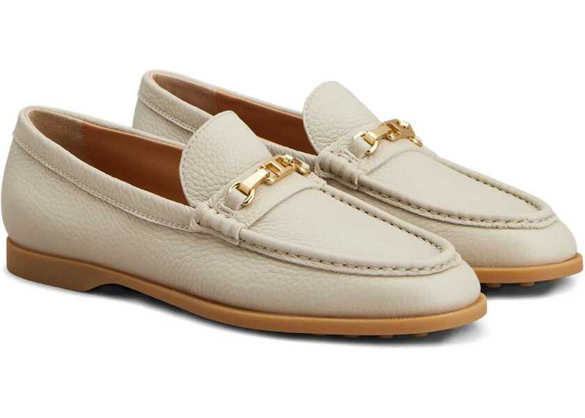 Mocasini TODS Hammered Leather Loafers BEIGE Femei (BM 19768616) 2