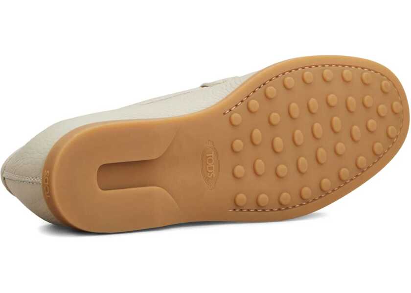 Mocasini TODS Hammered Leather Loafers BEIGE Femei (BM 19768616) 4