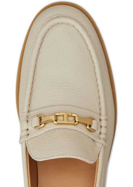 Mocasini TODS Hammered Leather Loafers BEIGE Femei (BM 19768616) 5