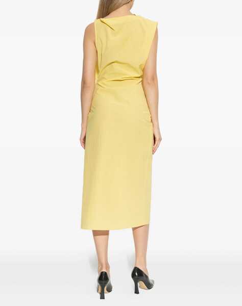 Rochii JACQUEMUS Drapped midi Dress YELLOW Femei (BM 19768625) 4