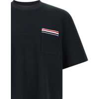 Tricouri Thom Browne pentru Barbati - Tricouri Thom Browne Short-sleeve cotton-linen T-shirt NAVY Barbati (BM 19768664) - B-mall.ro