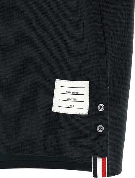 Tricouri Thom Browne Short-sleeve cotton-linen T-shirt NAVY Barbati (BM 19768664) 4