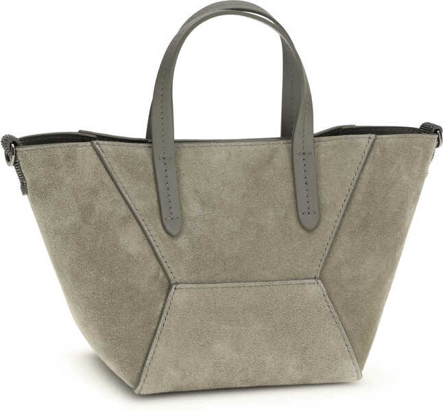 Genti de umar Brunello Cucinelli Suede Shoulder Bag SAFARI Femei (BM 19768898) 3