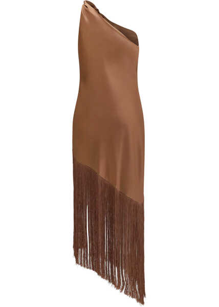 Rochii Pinko Kiwi midi Dress MARRONE-GHIANDA Femei (BM 19768910) 2