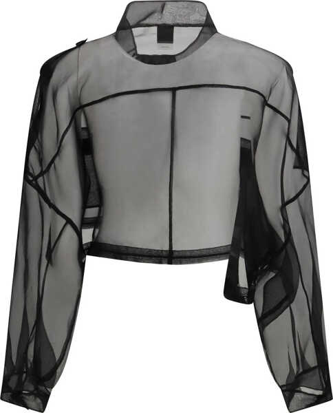 Paltoane Pinko Cropped Jacket with pockets NERO LIMOUSINE Femei (BM 19768922) 2