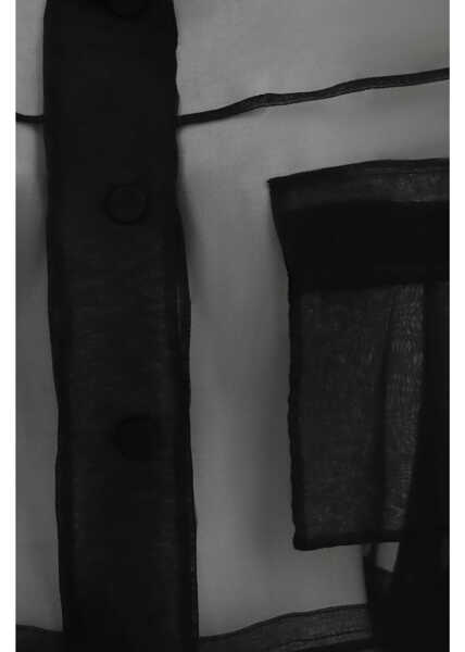 Paltoane Pinko Cropped Jacket with pockets NERO LIMOUSINE Femei (BM 19768922) 3