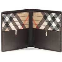 Portofele pentru Barbati - Portofele Burberry Pop Check Wallet SAND Barbati (BM 19768940) - B-mall.ro
