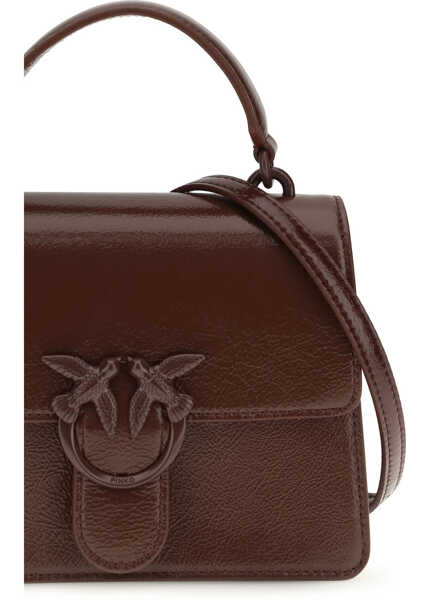 Genti de mana Pinko LOVE ONE TOP HANDLE MINI BAG BURGUNDY WINE- BLOCK COLOR Femei (BM 19768991) 4