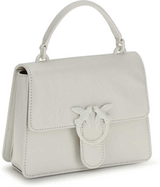 Genti de mana Pinko Shiny leather Love One Top mini Handbag BIANCO NEMBO-BLOCK COLOR Femei (BM 19769006) 2