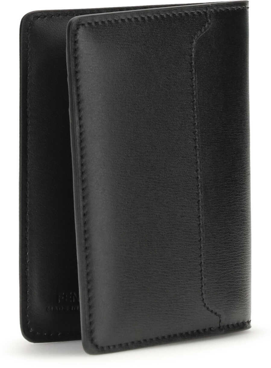 Portofele Fendi Leather Card Holder NEROPALLADIO Barbati (BM 19769015) 2