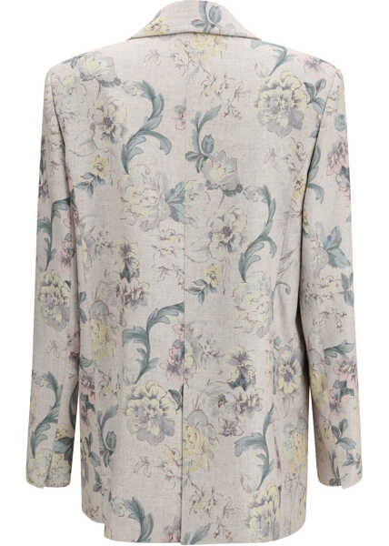 Jachete forteforte Peonia My Love hopsack linen-blend Jacket GLICINE Femei (BM 19769018) 2