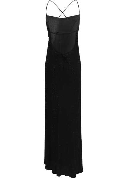 Rochii Pinko Long strass Slipdress NERO LIMOUSINE Femei (BM 19769036) 2