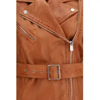 Jachete Dama - Jachete Pinko Gypsy biker-style Vest MARRONE CREMA DI MOCA Femei (BM 19769039) - B-mall.ro
