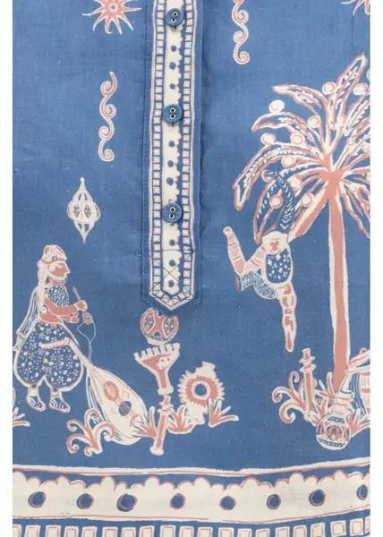 Camasi casual ALEMAIS Acacia cropped Shirt BLUE Femei (BM 19769051) 3