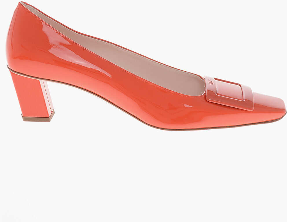 Pantofi stiletto Roger Vivier Patent Leather Pumps Belle Vivier With 5Cm Front Buckle Red Femei (BM 19769318) 3