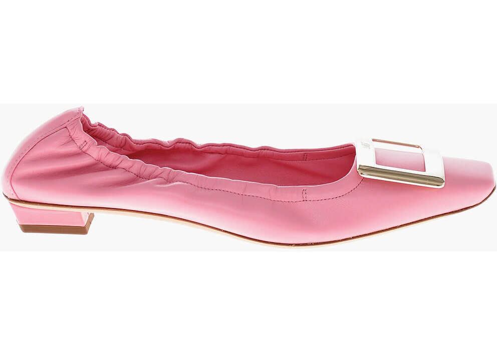Balerini casual Roger Vivier Leather Ballet Flats Belle Vivier With Square Toe Pink Femei (BM 19769330) 3