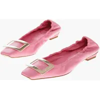 Balerini casual Leather Ballet Flats Belle Vivier With Square Toe Femei