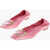 Roger Vivier Leather Ballet Flats Belle Vivier With Square Toe Pink