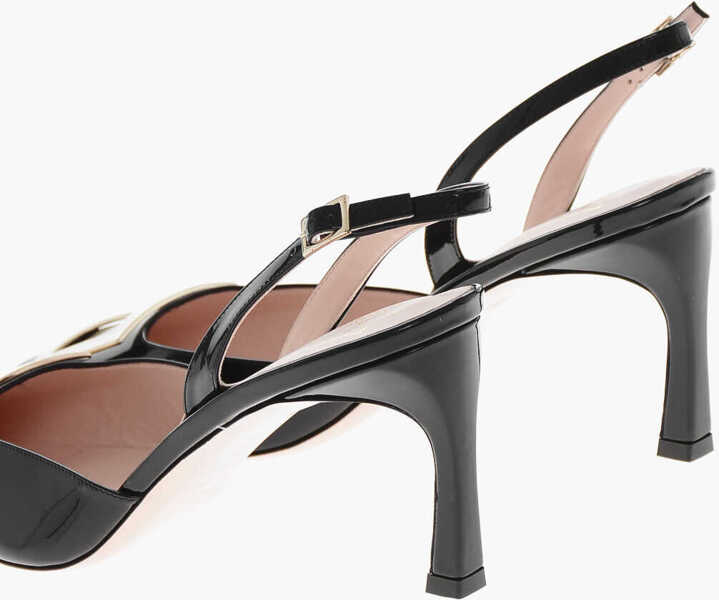 Pantofi stiletto Roger Vivier Patent Slingback Pumps Trompette 8Cm Black Femei (BM 19769342) 2