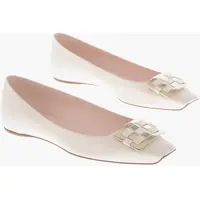 Balerini casual Leather Ballerinas Trompette With Front Buckle Femei