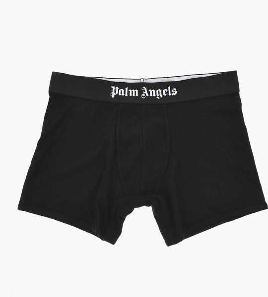 Chiloti Palm Angels Set Of 2 Solid-Color Boxer Briefs With Branded Waistband Black Barbati (BM 19769351) 2