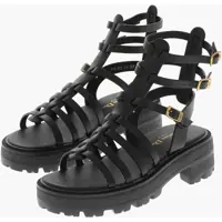 Sandale fara toc Leather Sandals Bay With Lug Sole Femei