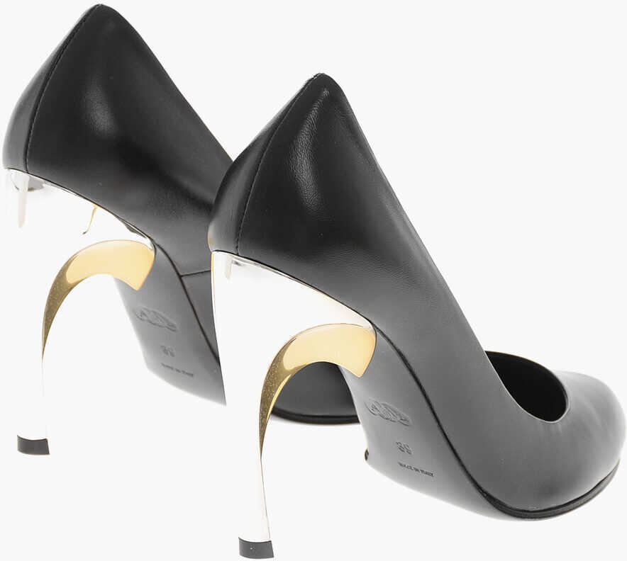 Pantofi stiletto Alexander McQueen Leather Pumps Faun Lux With 10Cm Curved Heel Black Femei (BM 19769360) 2