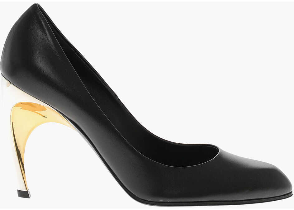 Pantofi stiletto Alexander McQueen Leather Pumps Faun Lux With 10Cm Curved Heel Black Femei (BM 19769360) 3