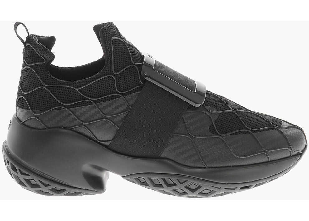 Sneakers Roger Vivier Slip-On Sneakers Run Glossy With Front Buckle Black Femei (BM 19769366) 3